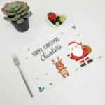 Printed Acrylic Place Mat - Santa & Rudolph