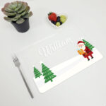 Printed Acrylic Place Mat – Santa & Trees