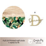 Printed Circle Toucan Design - mdf name