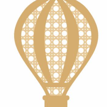 3mm mdf Layered Rattan Hot Air Balloon
