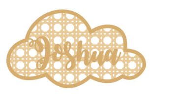 3mm mdf Layered Rattan Cloud with name
