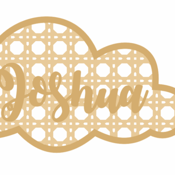 3mm mdf Layered Rattan Cloud with name