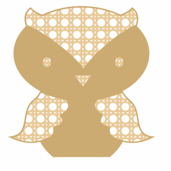 3mm mdf Layered Rattan Owl