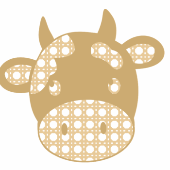 3mm mdf Layered Rattan Cow Head