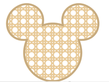 3mm mdf Layered Rattan Mouse Head