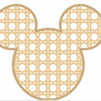 3mm mdf Layered Rattan Mouse Head