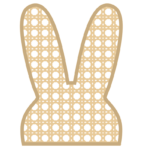 3mm mdf Layered Rattan Bunny Head