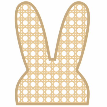 3mm mdf Layered Rattan Bunny Head