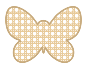 3mm mdf Layered Rattan Butterfly
