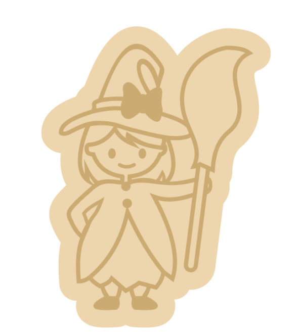 3mm mdf Layered Witch