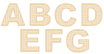4mm Oak Veneer Rattan Letters and Numbers