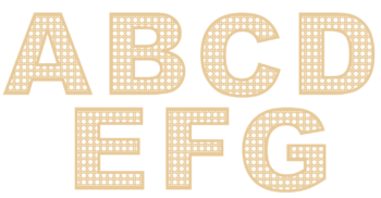 4mm Oak Veneer Rattan Letters and Numbers