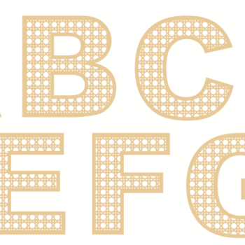 4mm Oak Veneer Rattan Letters and Numbers