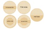 4mm Oak Veneer Rattan Circle - 5 designs - with mdf name