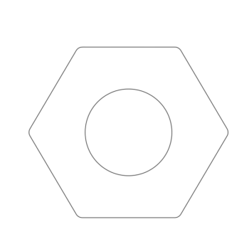 10mm Thick Acrylic Nut