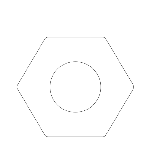 10mm Thick Acrylic Nut