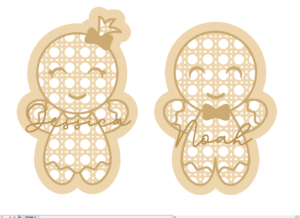3mm mdf Rattan Gingerbread Boy or Girl