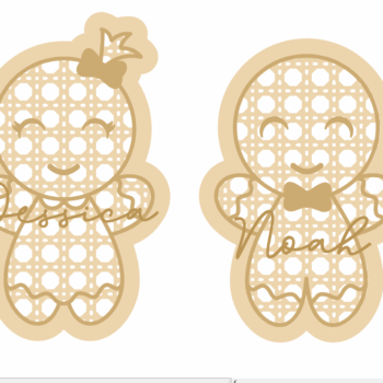 3mm mdf Rattan Gingerbread Boy or Girl