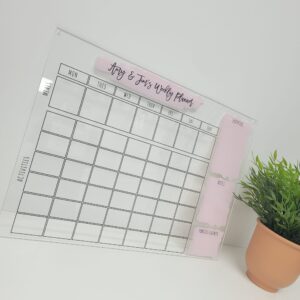 Clear Splash Design Acrylic Weekly Planner