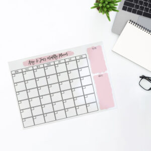 Clear Splash Design Acrylic Monthly Planner