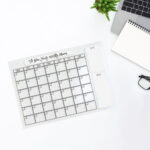 Clear Splash Design Acrylic Monthly Planner