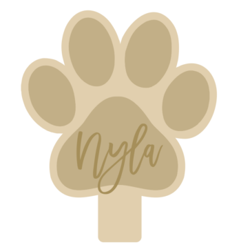 Mdf and Oak Dog Paw Lead Hanger Holder