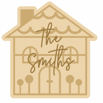 3mm mdf Personalised Layered Lollipop House Bauble