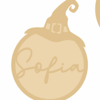 3mm mdf Personalised Layered Witchy Bauble