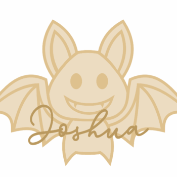 3mm mdf Personalised Layered Bat Bauble