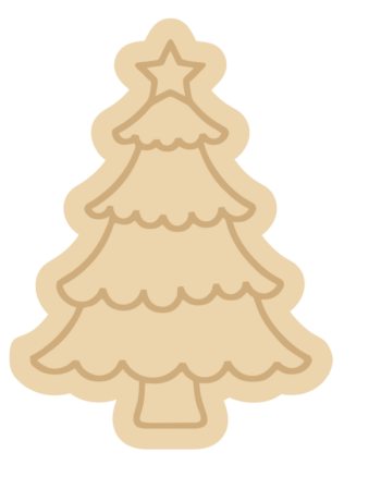 3mm mdf Personalised Layered Christmas Tree Bauble