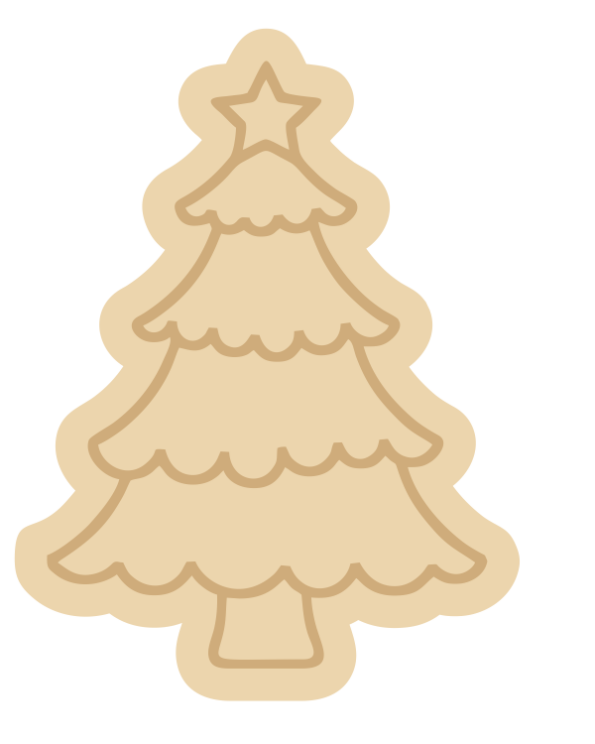 3mm mdf Personalised Layered Christmas Tree Bauble