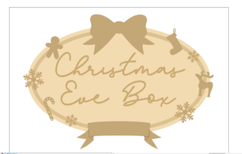 3mm mdf Layered Christmas Eve Box Topper