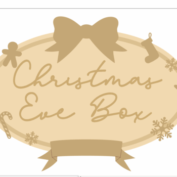 3mm mdf Layered Christmas Eve Box Topper