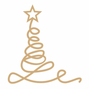 3mm mdf Squigly Christmas Tree (pack of 5)