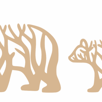 3mm mdf Polar Bear Tree Dangly