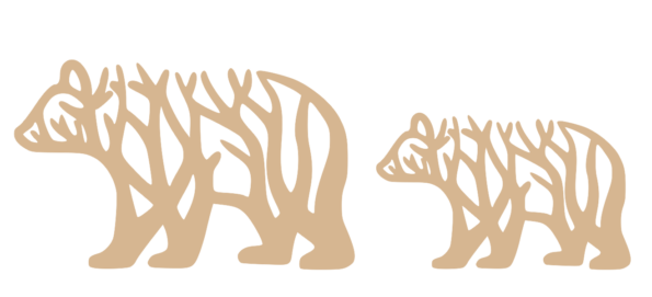 3mm mdf Polar Bear Tree Dangly