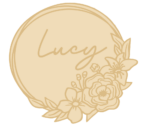 3MM MDF Personalised Layered Floral Plaque - Style 3