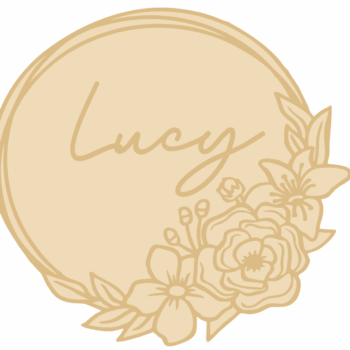 3MM MDF Personalised Layered Floral Plaque - Style 3