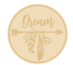 3MM MDF Personalised Layered Boho Circle - Dream