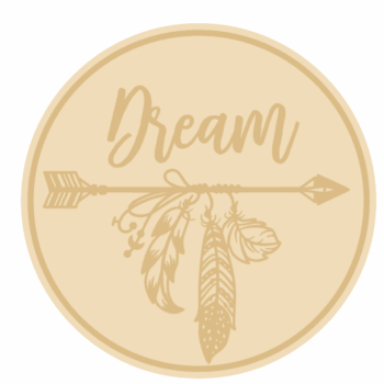 3MM MDF Personalised Layered Boho Circle - Dream