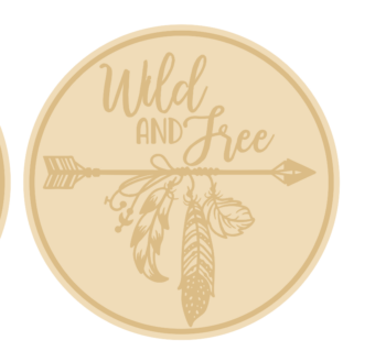 3MM MDF Personalised Layered Boho Circle - Wild and Free
