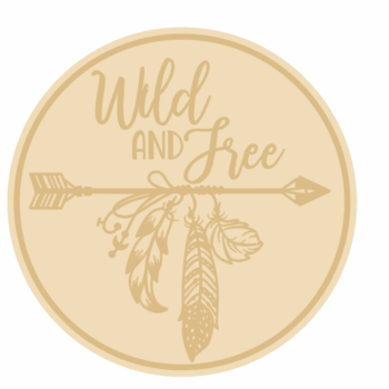 3MM MDF Personalised Layered Boho Circle - Wild and Free