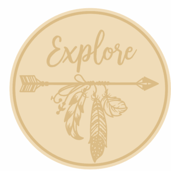 3MM MDF Personalised Layered Boho Circle - Explore