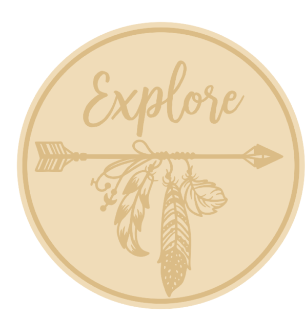 3MM MDF Personalised Layered Boho Circle - Explore