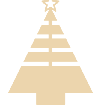 3mm MDF or 4mm Oak Veneer Christmas Tree Pack (slat design) (PACK OF 10)