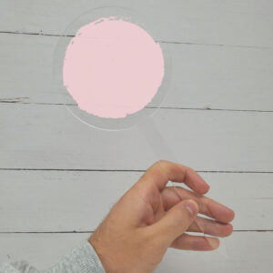 Printed Paint Effect 3mm Circle Top Acrylic Cake Topper