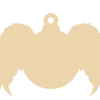 3mm mdf Blank Angel Wings Bauble