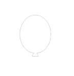 10cm Acrylic Balloon (Pack of 10)