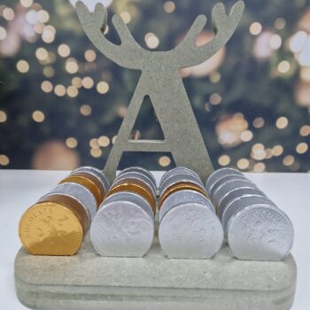 18mm mdf Personalised Antler Letter Coin Advent Calendar