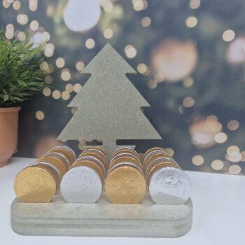 18mm mdf Personalised Christmas Tree Coin Advent Calendar